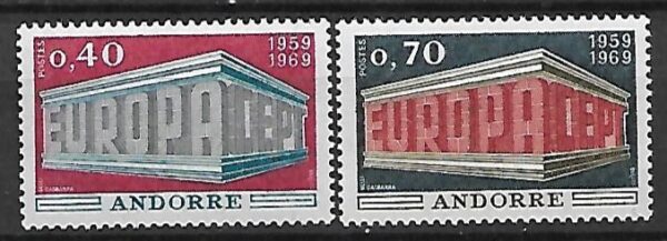 EUROPA CEPT ANDORRA FRANCUSKA MI.214-215**