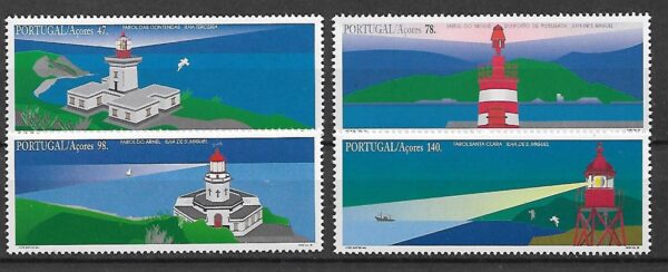 LATARNIE MORSKIE PORTUGALIA AZORY MI.457-460**