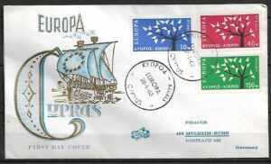 FDC EUROPA CYPR MI.215-217 NR 2