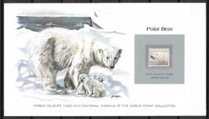 NIEDŹWIEDŻ POLARNY USA KOLEKCJA ZWIERZĄT ŚWIATA NA KARCIE