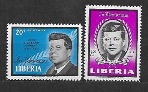 J.F.KENNEDY LIBERIA MI.616-617**