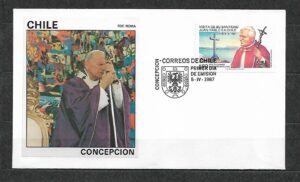 WIZYTA JANA PAWŁA II CHILE-CONCEPCION KOPERTA