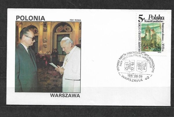 WIZYTA JANA PAWŁA II POLSKA-WARSZAWA KOPERTA