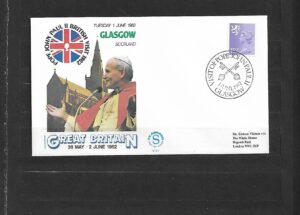 WIZYTA JANA PAWŁA II SZKOCJA-GLASGOW KOPERTA