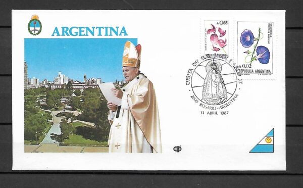 WIZYTA JANA PAWŁA II ARGENTYNA-ROSARIO KOPERTA
