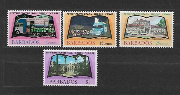MIĘDZYNARODOWY DZIEŃ KSIĄŻKI BARBADOS MI.345-348**