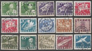 SZWECJA MI.227-238A,B KASOWANE