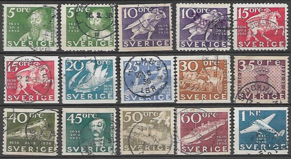 SZWECJA MI.227-238A,B KASOWANE