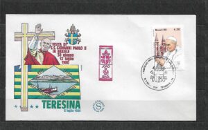 WIZYTA JANA PAWŁA II BRAZYLIA-TERESINA KOPERTA