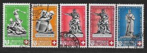 SZWAJCARIA MI. 364-367a,b KASOWANA