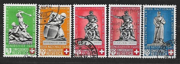 SZWAJCARIA MI. 364-367a,b KASOWANA