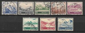 LOTNICTWO SZWAJCARIA MI.387-394  KASOWANA