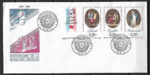 FDC FRANCUSKA REWOLUCJA FRANCJA MI.2708/2715/2720