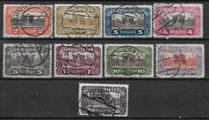 AUSTRIA MI.284-292 KASOWANY