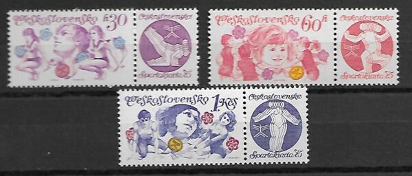GIMNASTYKA CZECHOSŁOWACJA MI.2257-2259**