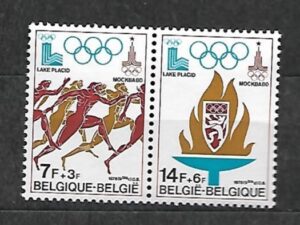OLIMPIADA LETNIA BELGIA MI.1967-1868**ZNACZKI Z BLOKU