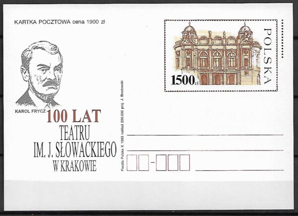 Cp.FI.1058**100 LAT TEATRU IM. J.SŁOWACKIEGO  W KRAKOWIE