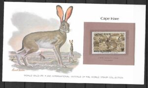 ZAJĄC AFRYKAŃSKI BAHRAIN KOLEKCJA ZWIERZĄT ŚWIATA NA KARCIE