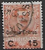 KOLONIE WŁOSKIE  ERITREA MI.30 KASOWANY