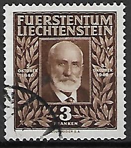 SŁAWNI LUDZIE LIECHTENSTEIN MI.191 KASOWANY