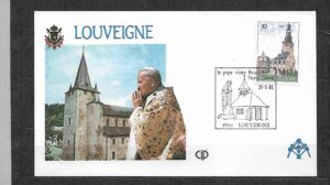 WIZYTA JANA PAWŁA II BELGIA-LOUVEIGNE KOPERTA