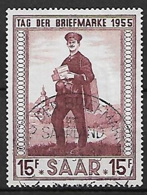 DZIEŃ ZNACZKA NIEMCY SAARA MI.361 KASOWANE
