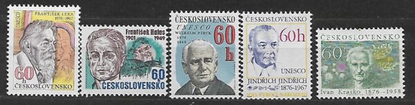 SŁAWNI LUDZIE CZECHOSŁOWACJA MI.2300-2304**
