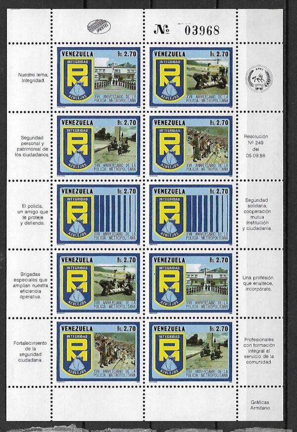 ROCZNICA WENEZUELA MI.ARK.2398-2402**