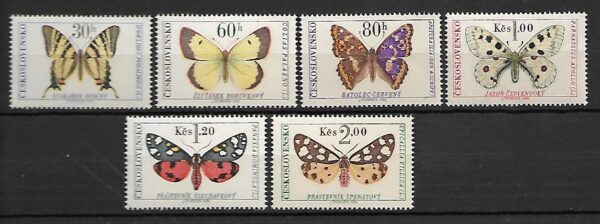 MOTYLE CZECHOSŁOWACJA MI.1620-1625**