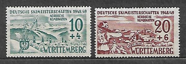 STREFY NIEMIECKIE WURTTEMBERG MI.38-39**