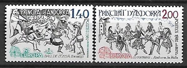 EUROPA CEPT ANDORRA FRANCUSKA MI.313-314**