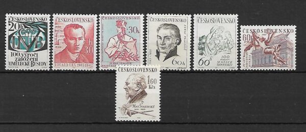 SŁAWNI LUDZIE CZECHOSŁOWACJA MI.1386-1392**