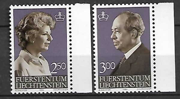 PARA KSIĄŻĘCA LIECHTENSTEIN MI.828-829**