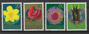 KWIATY LIECHTENSTEIN MI.560-563**
