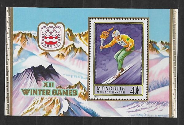 OLIMPIADA ZIMOWA MONGOLIA MI.BL.41**