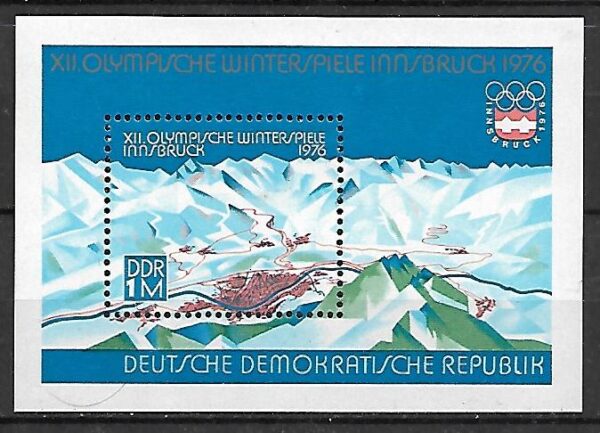 OLIMPIADA ZIMOWA DDR MI.BL.43**