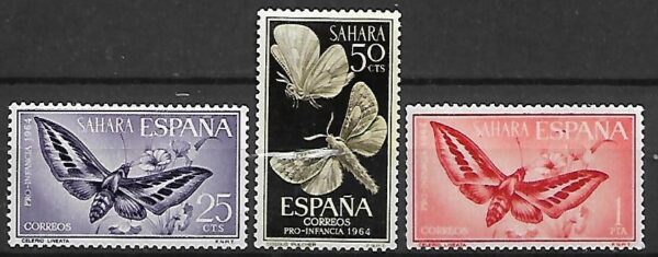 MOTYLE  SAHARA  HISZPAŃSKA MI.256-258**