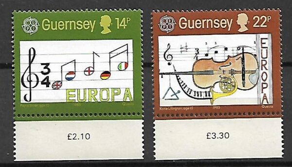 EUROPA CEPT MUZYKI GUERNSEY MI.322-323**