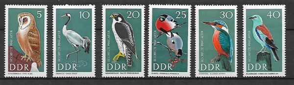 PTAKI CHRONIONE DDR MI.1272-1277**