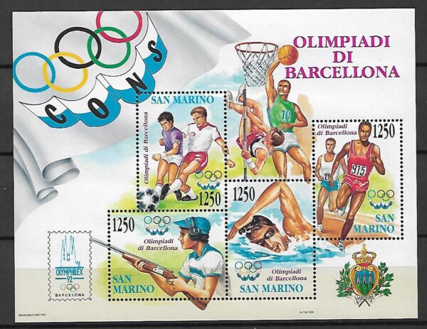 OLIMPIADA LETNIA SAN MARINO MI.BL.15**