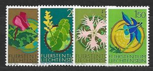 KWIATY LIECHTENSTEIN MI.539-542**
