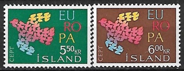 EUROPA CEPT ISLANDIA MI.354-355**