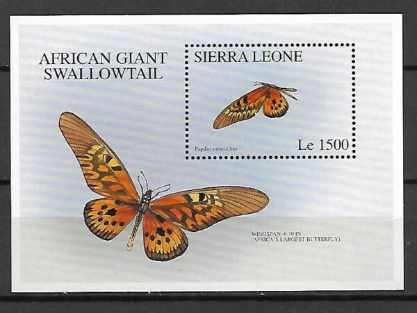 MOTYLE SIERRA LEONE MI.BL.305**