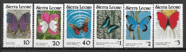 MOTYLE SIERRA LEONE MI.982-987II**