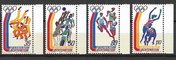 OLIMPIADA LETNIA LIECHTENSTEIN MI.651-654**