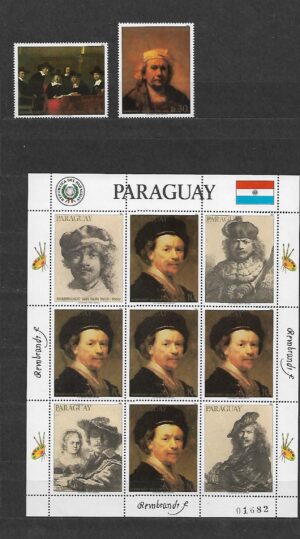 REMBRANDT PARAGWAJ MI.3593-3595ARKUSZ 3594**