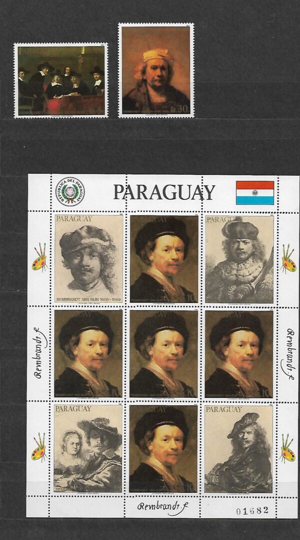 REMBRANDT PARAGWAJ MI.3593-3595ARKUSZ 3594**
