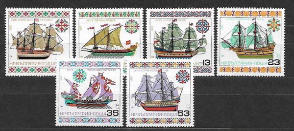 ŻAGLOWCE BUŁGARIA MI.2908-2913**