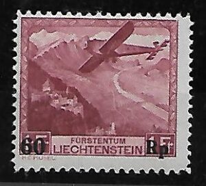 SAMOLOT LIECHTENSTEIN MI.148**KATALOG MICHEL 190 EURO