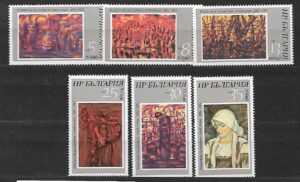 MALARSTWO BUŁGARIA  MI.3075-3080**
